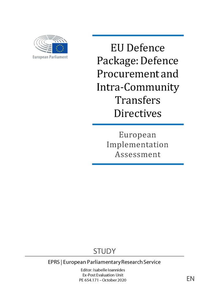 EU Defence Package: Defence Procurement and Intra-Community Transfers Directives
