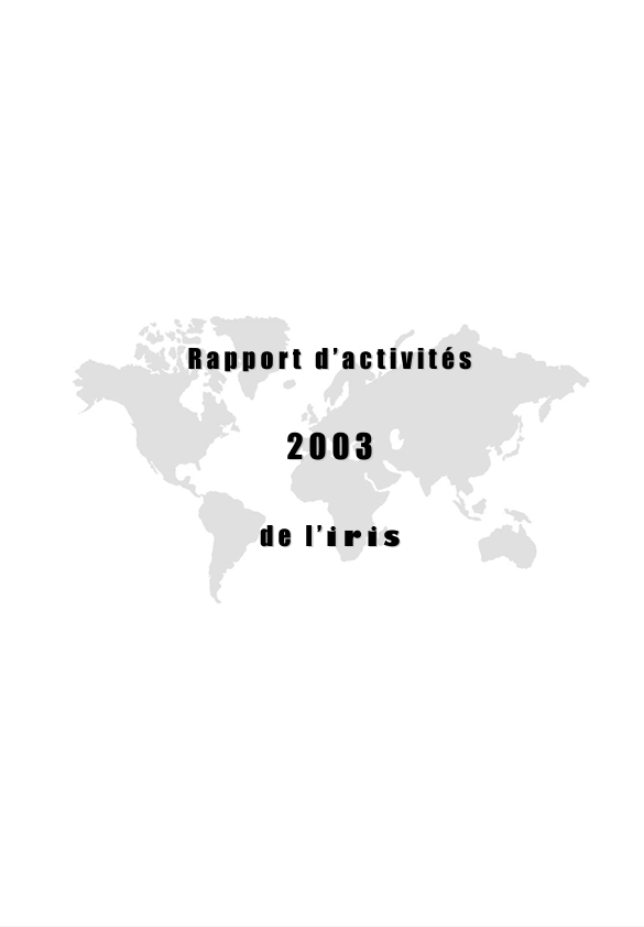 Rapport d’activités 2003
