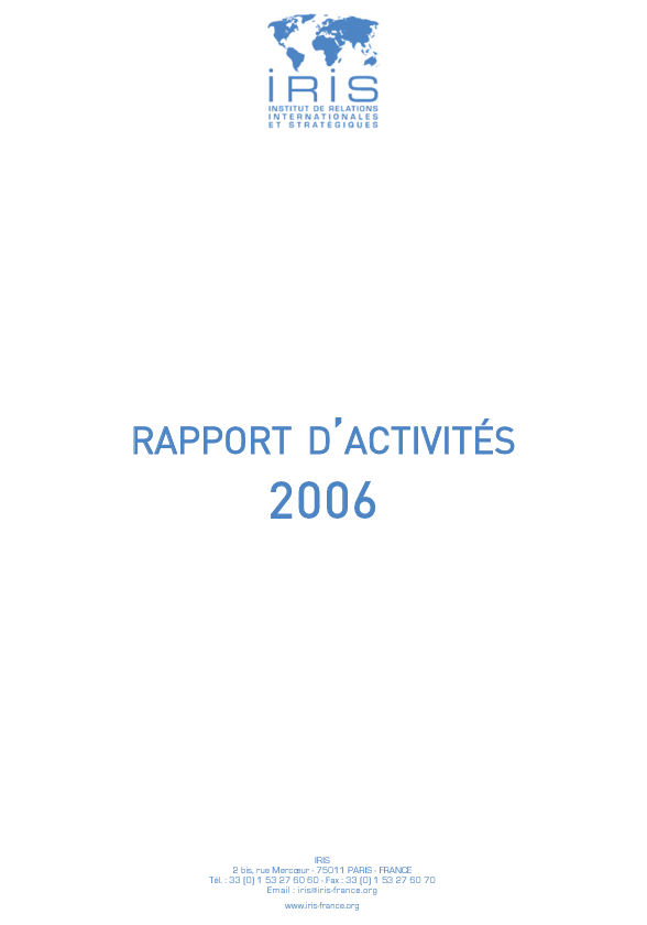 Rapport d’activités 2006
